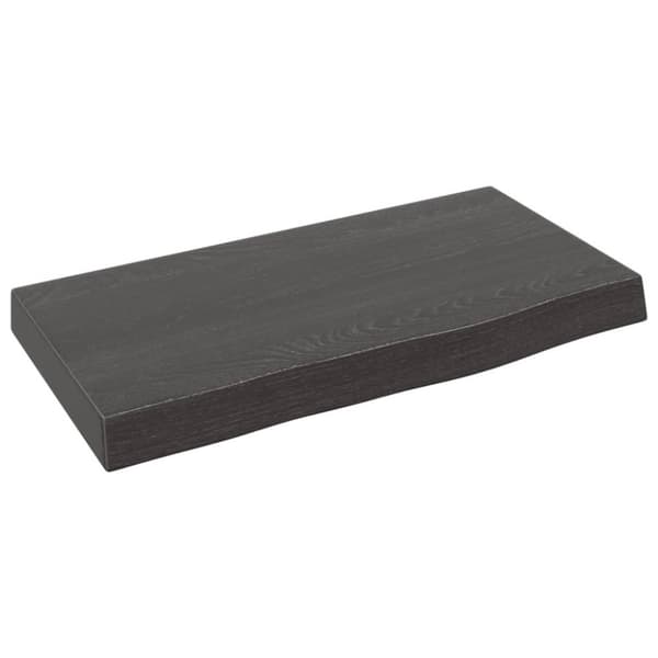 vidaXL væghylde 40x20x4 cm behandlet massivt egetræ mørkebrun