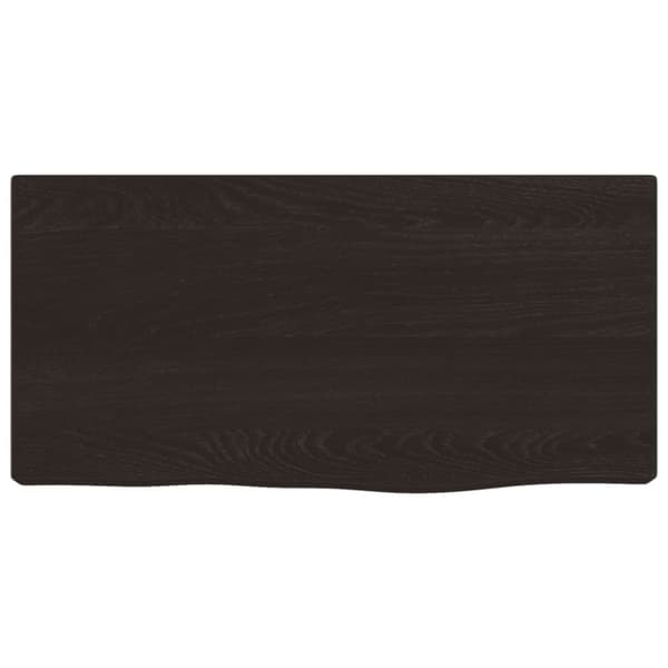 vidaXL væghylde 40x20x4 cm behandlet massivt egetræ mørkebrun