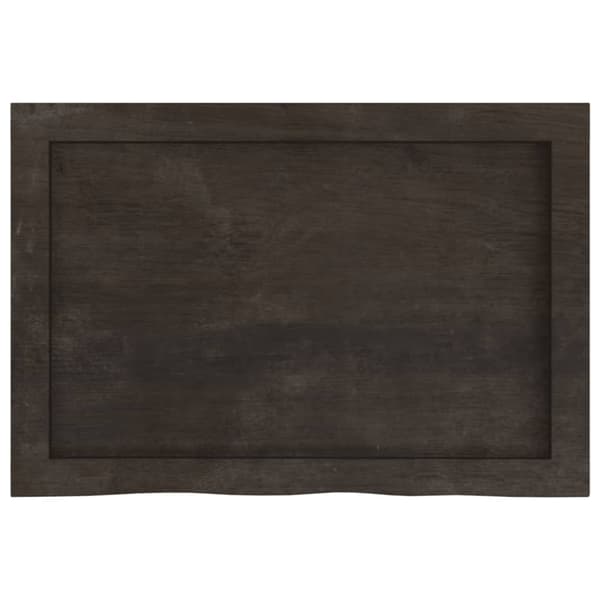 vidaXL væghylde 60x40x(2-6) cm behandlet massivt egetræ mørkebrun