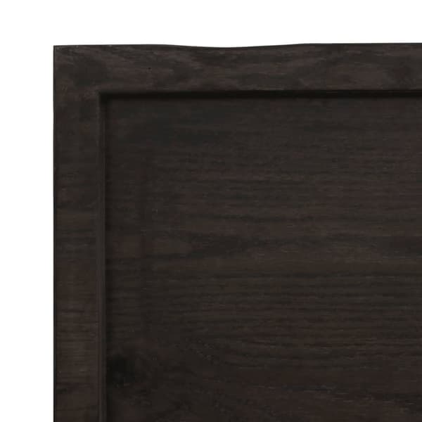 vidaXL væghylde 60x40x(2-6) cm behandlet massivt egetræ mørkebrun