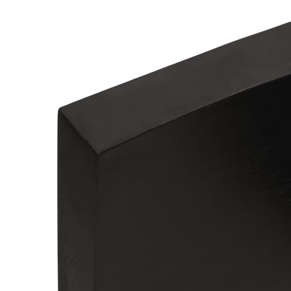 vidaXL væghylde 60x40x(2-6) cm behandlet massivt egetræ mørkebrun