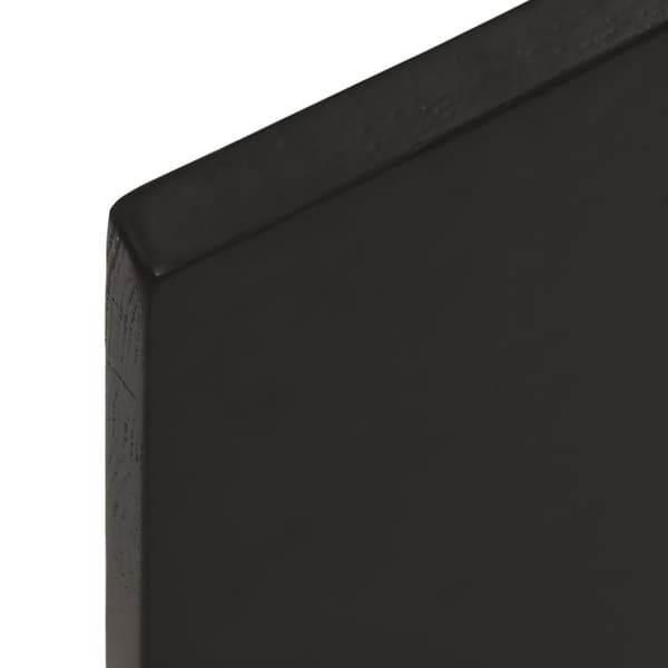 vidaXL væghylde 60x60x2 cm behandlet massivt egetræ mørkebrun