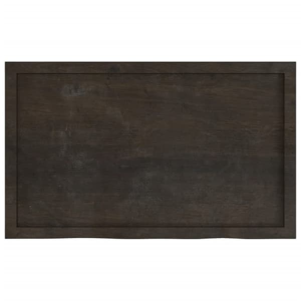 vidaXL Vägghylla mörkbrun 100x60x(2-6) cm behandlad massiv ek