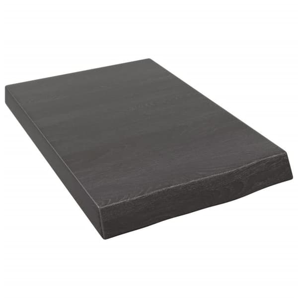 vidaXL væghylde 40x60x(2-6) cm behandlet massivt egetræ mørkebrun