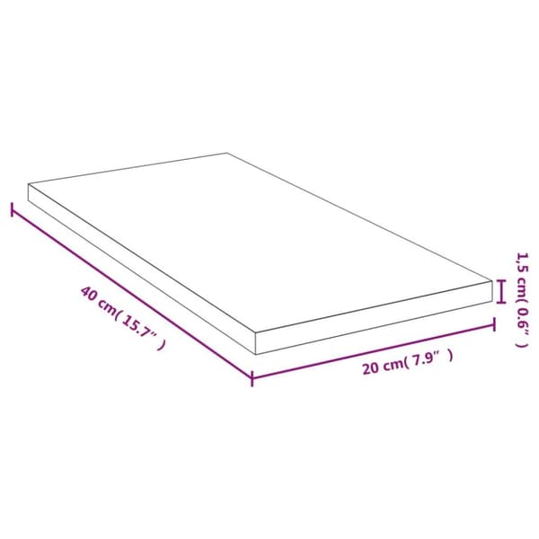 vidaXL Vägghylla 40x20x1,5 cm bambu