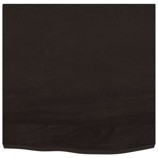 vidaXL væghylde 60x60x(2-4) cm behandlet massivt egetræ mørkebrun