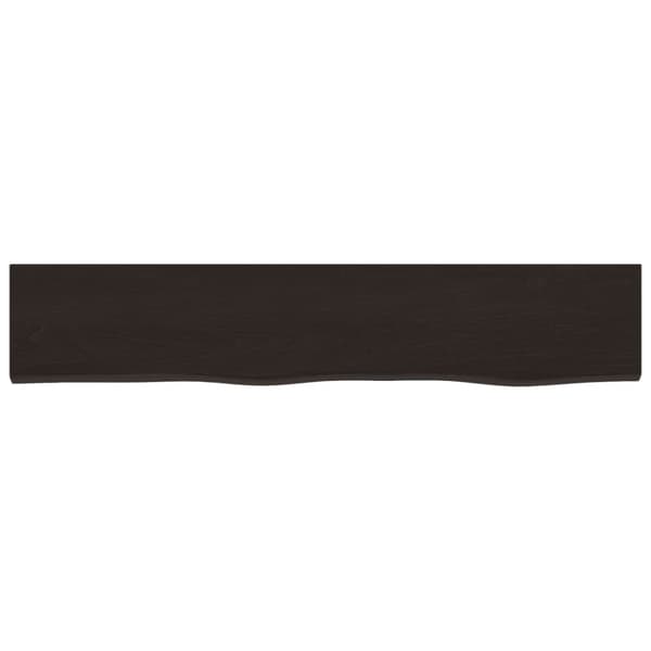 vidaXL Vägghylla mörkbrun 100x20x6 cm behandlad massiv ek