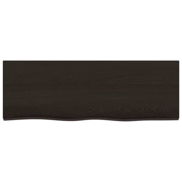 vidaXL Vägghylla mörkbrun 80x30x(2-6) cm behandlad massiv ek
