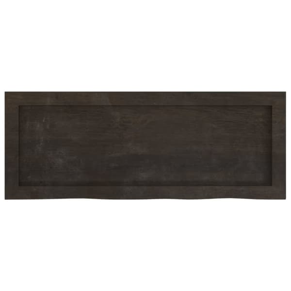 vidaXL Vägghylla mörkbrun 80x30x(2-6) cm behandlad massiv ek