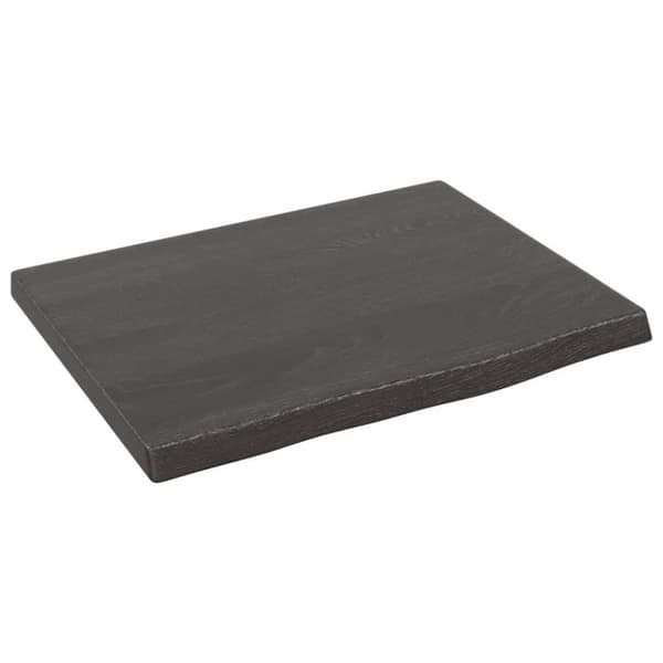 vidaXL Vägghylla mörkbrun 40x30x2 cm behandlad massiv ek