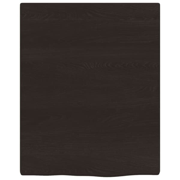 vidaXL væghylde 40x50x2 cm behandlet massivt egetræ mørkebrun