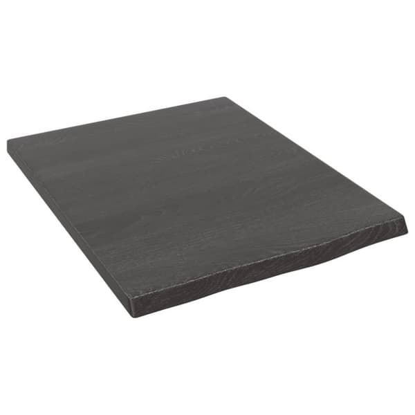 vidaXL væghylde 40x50x2 cm behandlet massivt egetræ mørkebrun