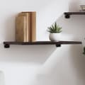 Miniatyrbilde 1 av 7: vidaXL Vegghylle mørkebrun 60x40x2 cm behandlet heltre eik