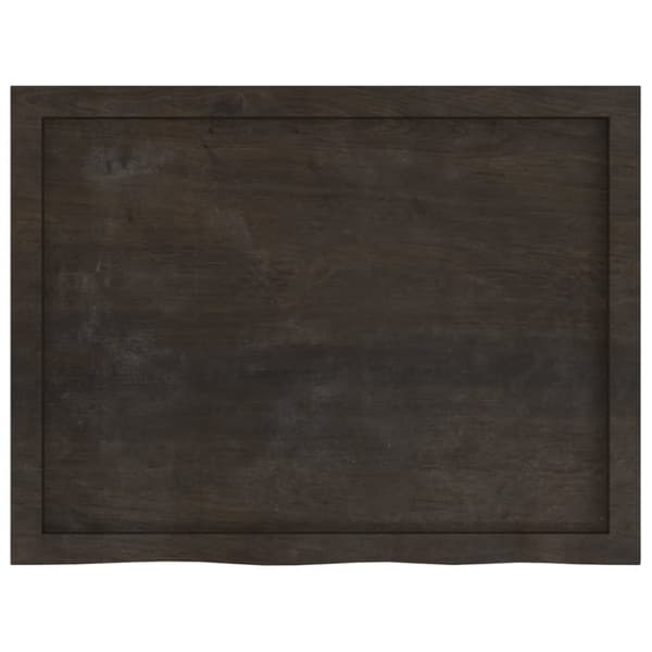 vidaXL væghylde 80x60x(2-4) cm behandlet massivt egetræ mørkebrun