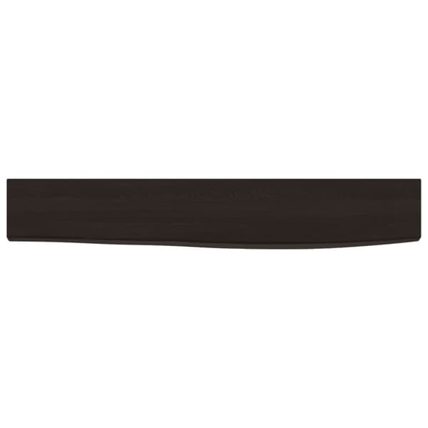 vidaXL Vägghylla mörkbrun 60x10x2 cm behandlad massiv ek