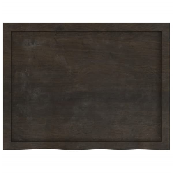 vidaXL væghylde 80x60x(2-6) cm behandlet massivt egetræ mørkebrun