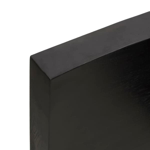 vidaXL væghylde 80x60x(2-6) cm behandlet massivt egetræ mørkebrun