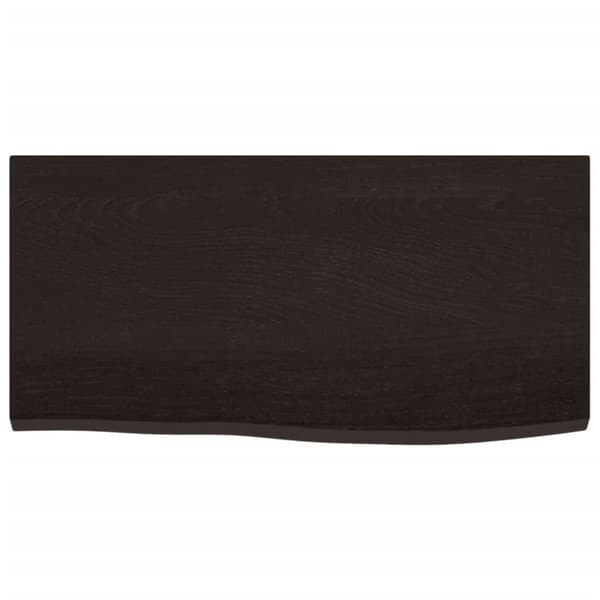 vidaXL Vegghylle mørkebrun 60x30x2 cm behandlet heltre eik