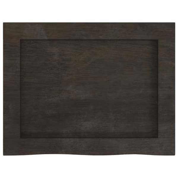 vidaXL Vägghylla mörkbrun 40x30x(2-4) cm behandlad massiv ek