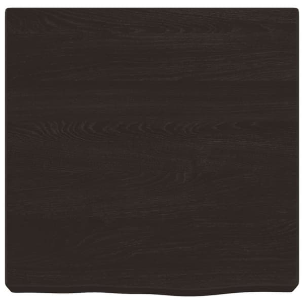 vidaXL Vegghylle mørkebrun 40x40x(2-6) cm behandlet heltre eik