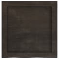 Miniatyrbilde 6 av 11: vidaXL Vegghylle mørkebrun 40x40x(2-6) cm behandlet heltre eik