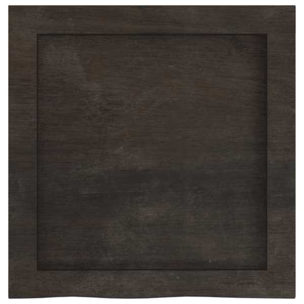 vidaXL Vegghylle mørkebrun 40x40x(2-6) cm behandlet heltre eik