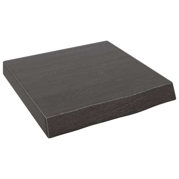 vidaXL Vegghylle mørkebrun 40x40x(2-6) cm behandlet heltre eik