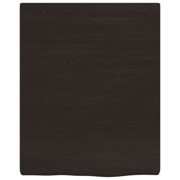 vidaXL væghylde 40x50x(2-4) cm behandlet massivt egetræ mørkebrun