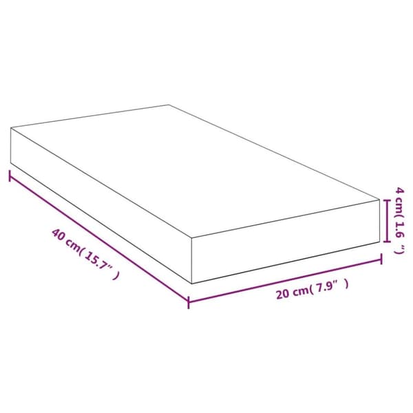 vidaXL Vägghylla 40x20x4 cm bambu