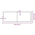 Miniatyrbillede 9 af 9: vidaXL væghylde 160x60x(2-4) cm ubehandlet massivt egetræ