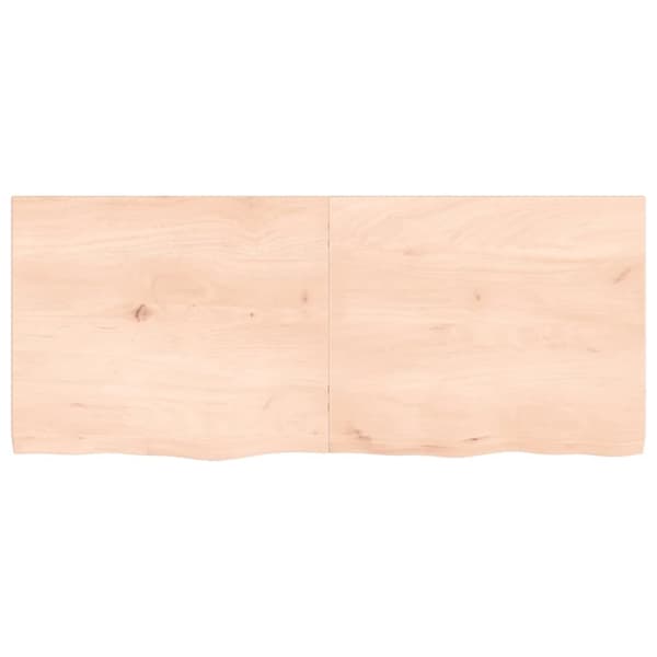 vidaXL Hyllplan 120x50x(2-4) cm obehandlad massiv ek