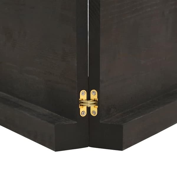 vidaXL væghylde 120x60x(2-6) cm behandlet massivt egetræ mørkebrun