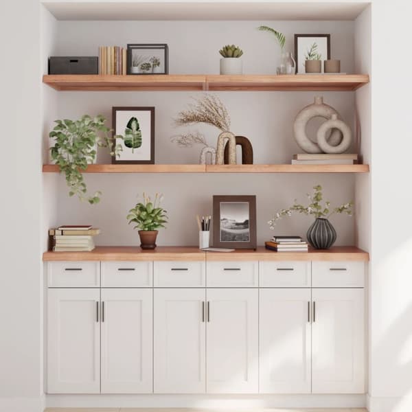 vidaXL Vägghylla ljusbrun 180x60x(2-4) cm behandlad massiv ek