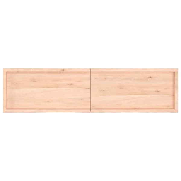 vidaXL Seinähylly 200x50x(2-6) cm käsittelemätön täysi tammi