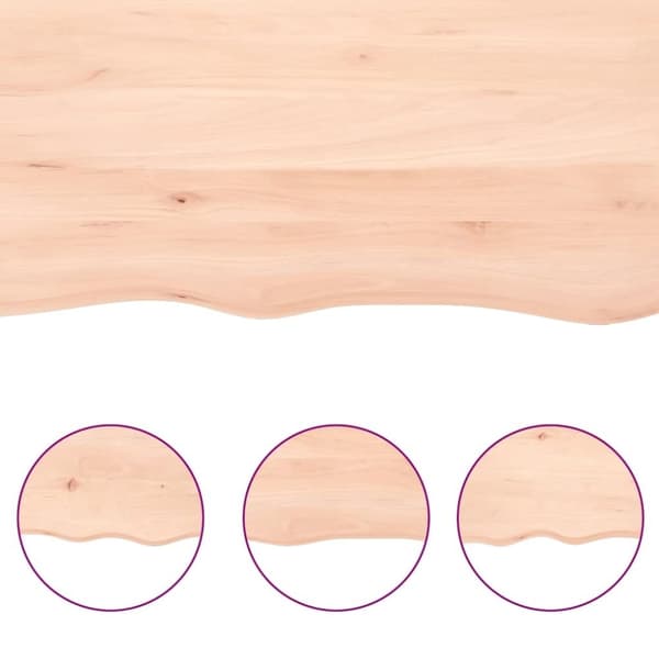 vidaXL Seinähylly 200x50x(2-6) cm käsittelemätön täysi tammi