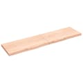 Pikkukuva 1 / 9: vidaXL Seinähylly 200x50x(2-6) cm käsittelemätön täysi tammi