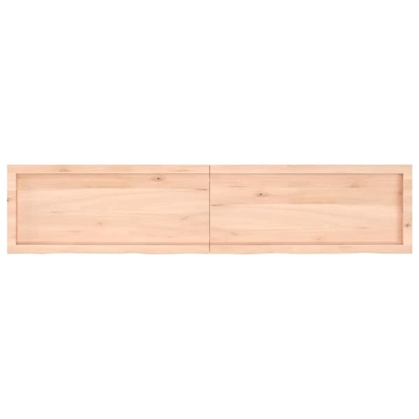 vidaXL Vegghylle 180x40x(2-6) cm ubehandlet heltre eik