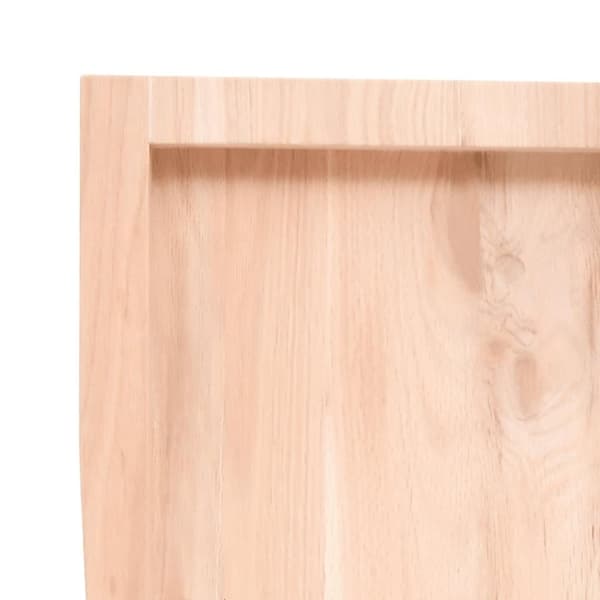 vidaXL Vegghylle 180x40x(2-6) cm ubehandlet heltre eik