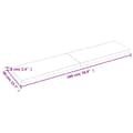 Miniatyrbilde 8 av 9: vidaXL Vegghylle 180x40x(2-6) cm ubehandlet heltre eik