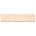 Miniatyrbilde 2 av 9: vidaXL Vegghylle 180x40x(2-6) cm ubehandlet heltre eik