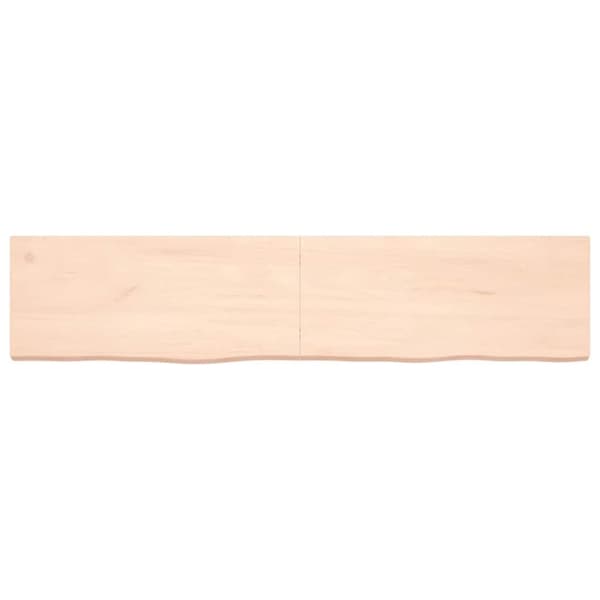 vidaXL Vegghylle 180x40x(2-6) cm ubehandlet heltre eik