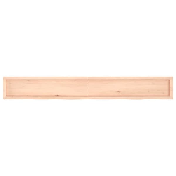 vidaXL Vegghylle 220x30x(2-6) cm ubehandlet heltre eik