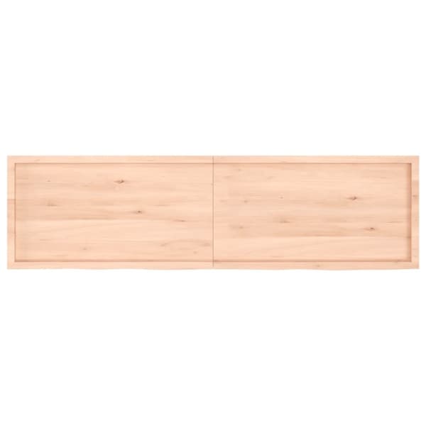 vidaXL Seinähylly 220x60x(2-4) cm käsittelemätön täysi tammi