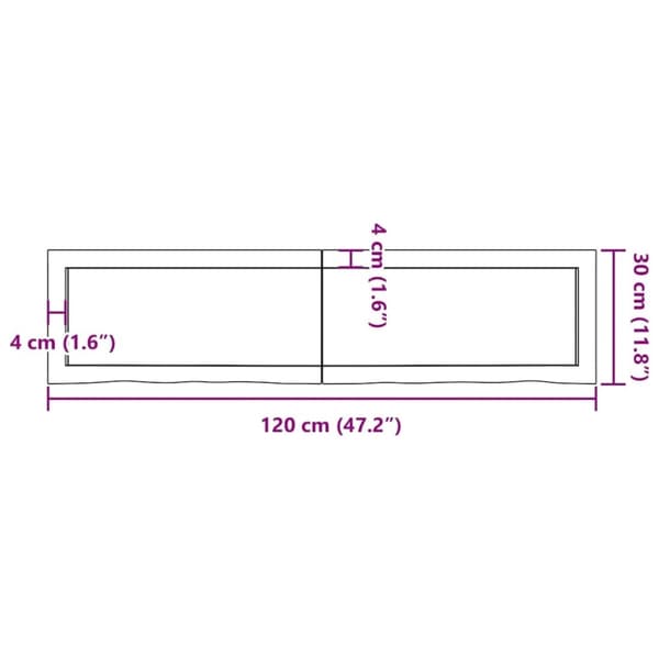 vidaXL Vägghylla ljusbrun 120x30x(2-6) cm behandlad massiv ek