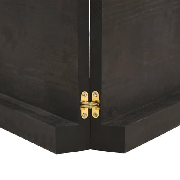 vidaXL Vägghylla mörkbrun 120x60x(2-6) cm behandlad massiv ek