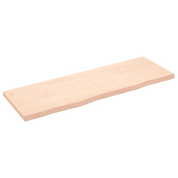 vidaXL Hyllplan 180x60x(2-6) cm obehandlad massiv ek