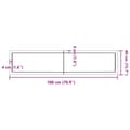 Miniatyrbillede 9 af 9: vidaXL væghylde 180x40x(2-6) cm behandlet massivt egetræ lysebrun