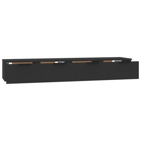 vidaXL Väggskåp 2 st Svart 68x30x20 cm konstruerat trä