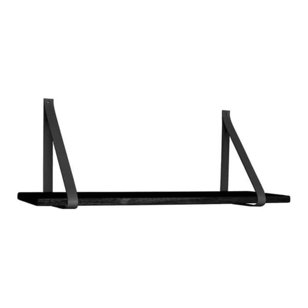 House Nordic Etagere med läderremmar Lila Svart 442799