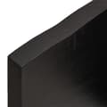 Miniatyrbilde 7 av 9: vidaXL Vegghylle mørkebrun 120x40x(2-4) cm behandlet heltre eik